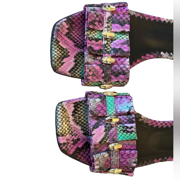 🎁 Cavalli Class Purple Slide Sandals Size 37 - Picture 2 of 6